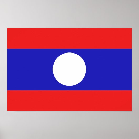 Laos Flag Poster (Voorkant)
