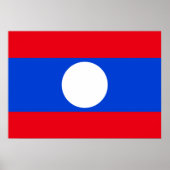 Laos Flag Poster (Voorkant)
