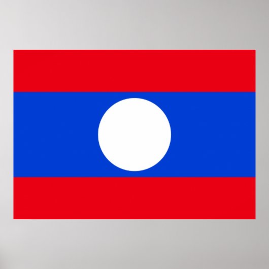 Laos Flag Poster (Voorkant)