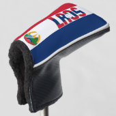 Laos Flag Prachtige Patriotic Golfheadcover (3/4 voorkant)