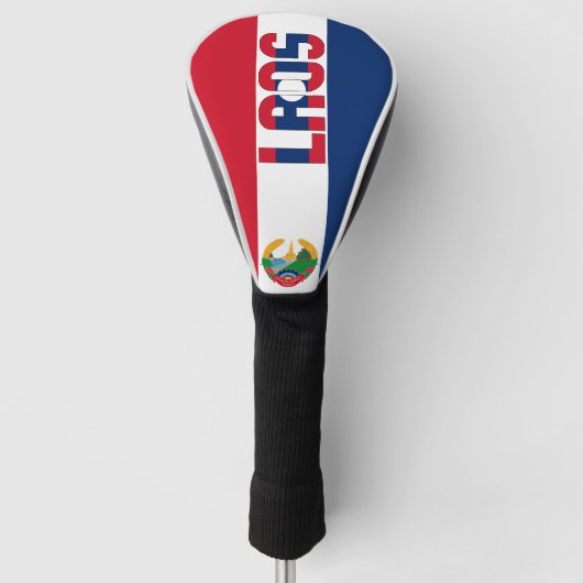 Laos Flag Prachtige Patriotic Golfheadcover (Voorkant)