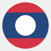 Laos Flag Ronde Sticker (Voorkant)