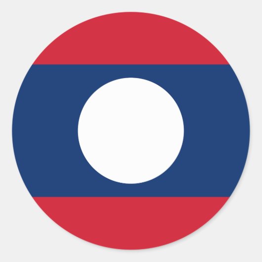 Laos Flag Ronde Sticker (Voorkant)