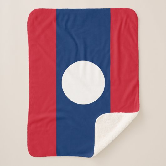 Laos Flag Sherpa Deken (Voorkant)