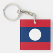 Laos Flag Sleutelhanger (Voorkant)