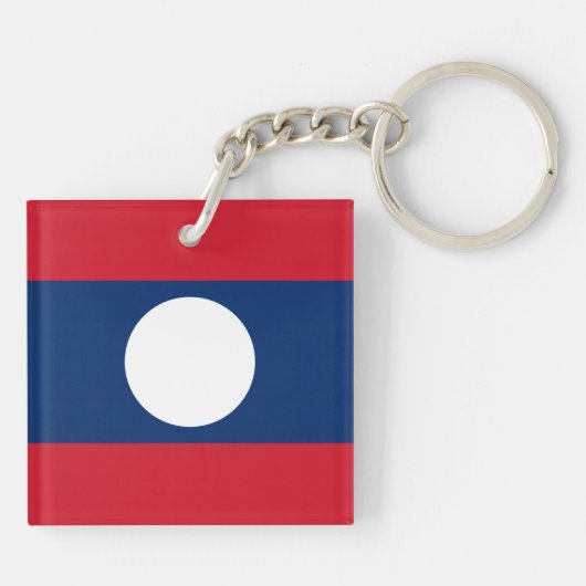 Laos Flag Sleutelhanger (Achterkant)