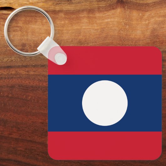 Laos Flag Sleutelhanger (Voorkant)