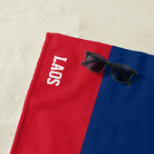 Laos Flag Splendid Patriotic Strandlaken (In situ)