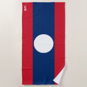 Laos Flag Splendid Patriotic Strandlaken (Voorkant)