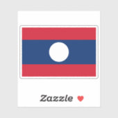 Laos Flag Sticker (Vel)