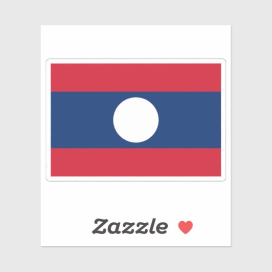 Laos Flag Sticker (Vel)