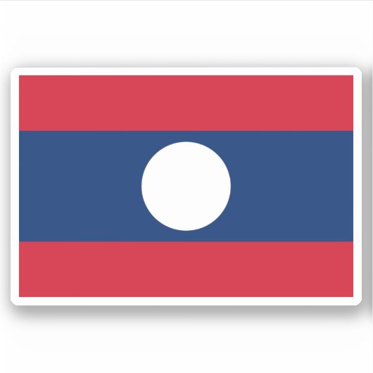 Laos Flag Sticker (Voorkant)