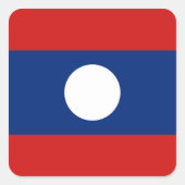 Laos Flag Sticker (Voorkant)