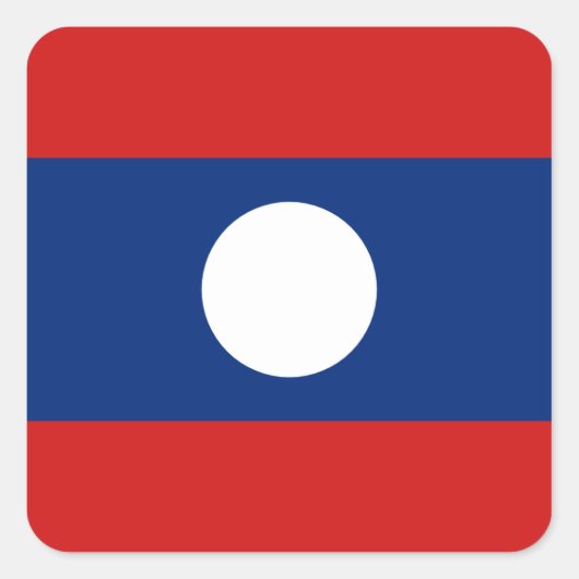 Laos Flag Sticker (Voorkant)