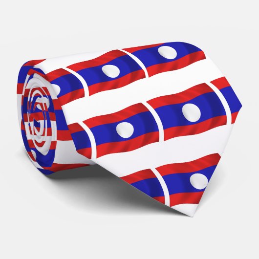 Laos Flag Stropdas (Opgerold)