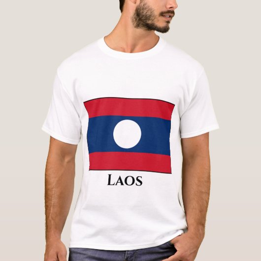 Laos Flag T-shirt (Voorkant)