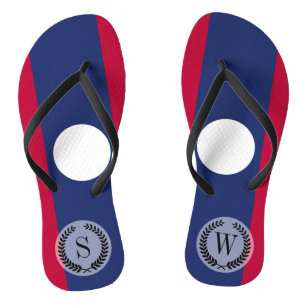 Laos Flag Teenslippers