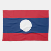 Laos Flag Theedoek (Horizontaal)