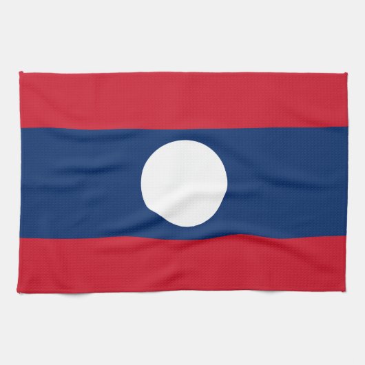 Laos Flag Theedoek (Horizontaal)