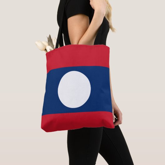 Laos Flag Tote Bag (Dichtbij)