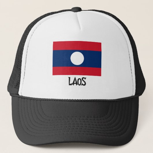 Laos Flag Trucker Pet (Voorkant)