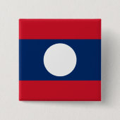 Laos Flag Vierkante Button 5,1 Cm (Voorkant)