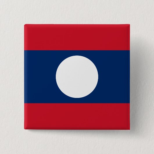 Laos Flag Vierkante Button 5,1 Cm (Voorkant)
