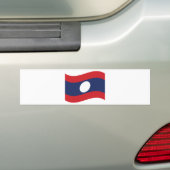 Laos Flag Wave Bumpersticker (Op auto)