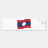 Laos Flag Wave Bumpersticker (Voorkant)