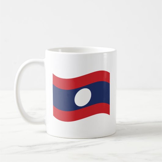 Laos Flag Wave Koffiemok (Links)