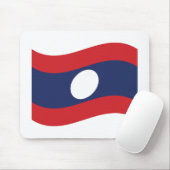 Laos Flag Wave Muismat (Met muis)