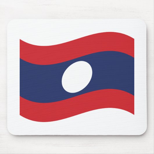 Laos Flag Wave Muismat (Voorkant)