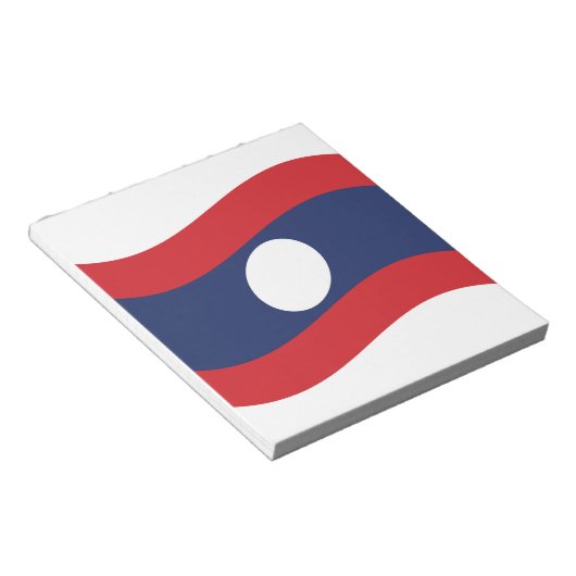 Laos Flag Wave Notitieblok (Schuin)