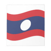 Laos Flag Wave Notitieblok (Voorkant)