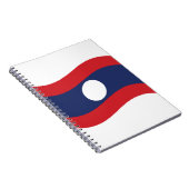 Laos Flag Wave Notitieboek (Rechterzijde)