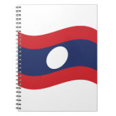 Laos Flag Wave Notitieboek (Voorkant)