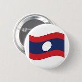 Laos Flag Wave Ronde Button 5,7 Cm (Voorkant /achterkant)