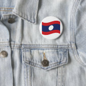 Laos Flag Wave Ronde Button 5,7 Cm (In situ)