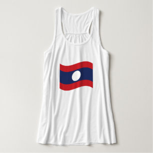 Laos Flag Wave Tanktop