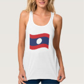 Laos Flag Wave Tanktop (Voorkant)