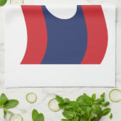 Laos Flag Wave Theedoek (Gevouwen)