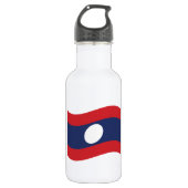 Laos Flag Wave Waterfles (Voorkant)