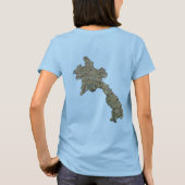 Laos Flag x Map T-Shirt (Achterkant)
