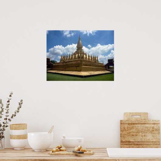 laos golden stupa poster (Keuken)