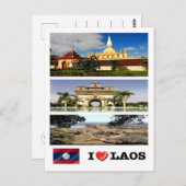 Laos - Ik hou van - Briefkaart (Voorkant / Achterkant)