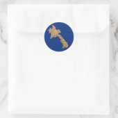 Laos Kaart Sticker (Tas)