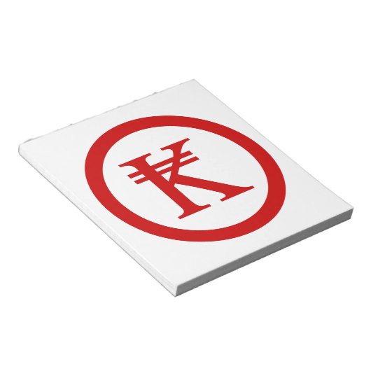 Laos Kip Lao / Laotiaans Geldteken Notitieblok (Schuin)