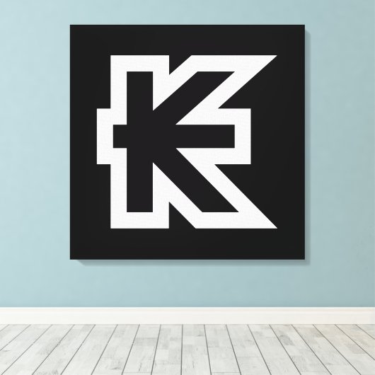 Laos Kip Lao/Laotian Money Sign Canvas Afdruk (Insitu (Houten vloer))