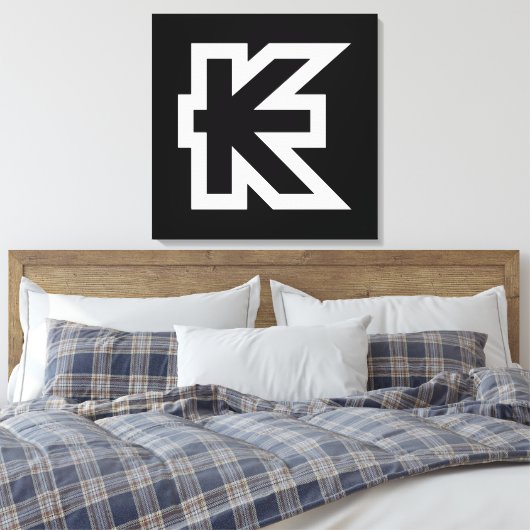 Laos Kip Lao/Laotian Money Sign Canvas Afdruk (Insitu (Slaapkamer))