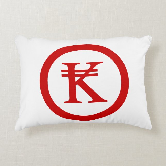 Laos Kip Lao/Laotian Money Sign Decoratief Kussen (Voorkant)